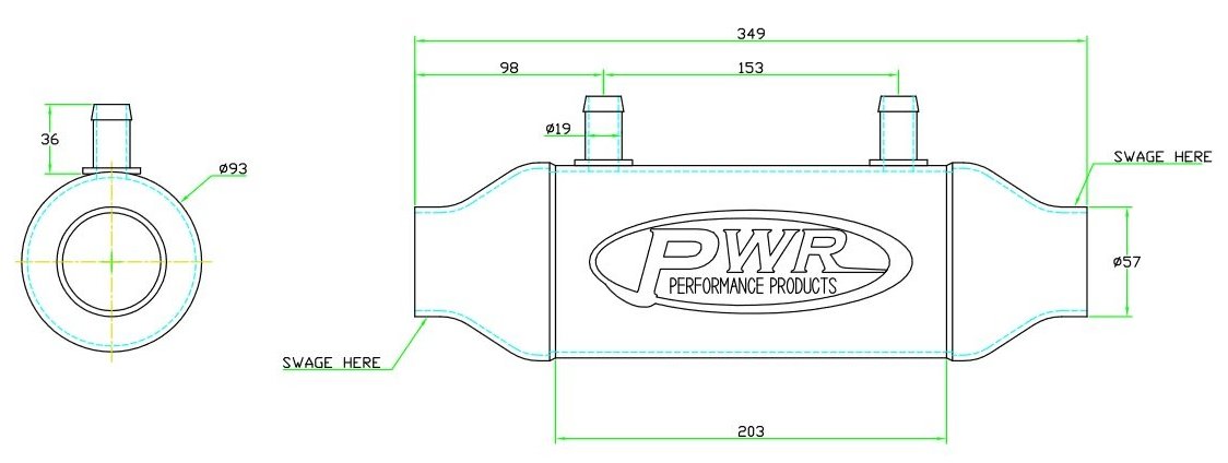 PWR Water to Air Barrel Intercooler | 4